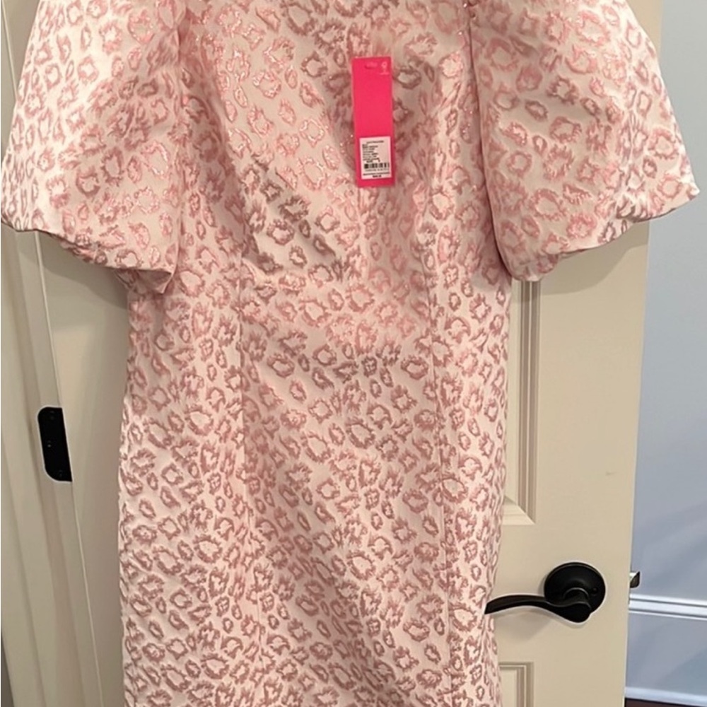 Lilly Pulitzer Pink Leopard Print Dress Size 8